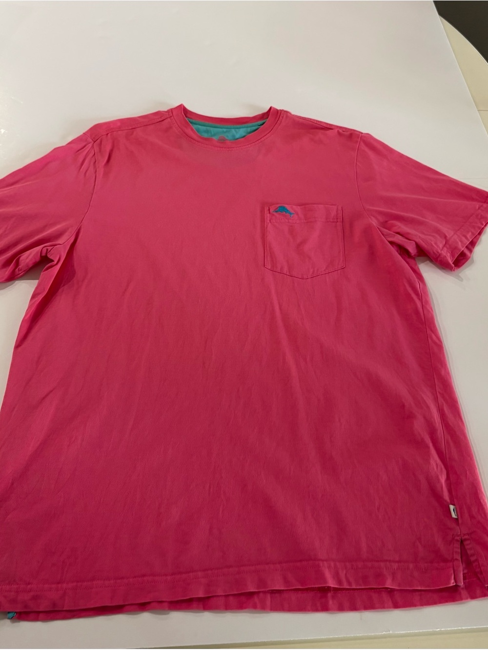 Tommy Bahama Hot Pink Short Sleeve Pocket Tee